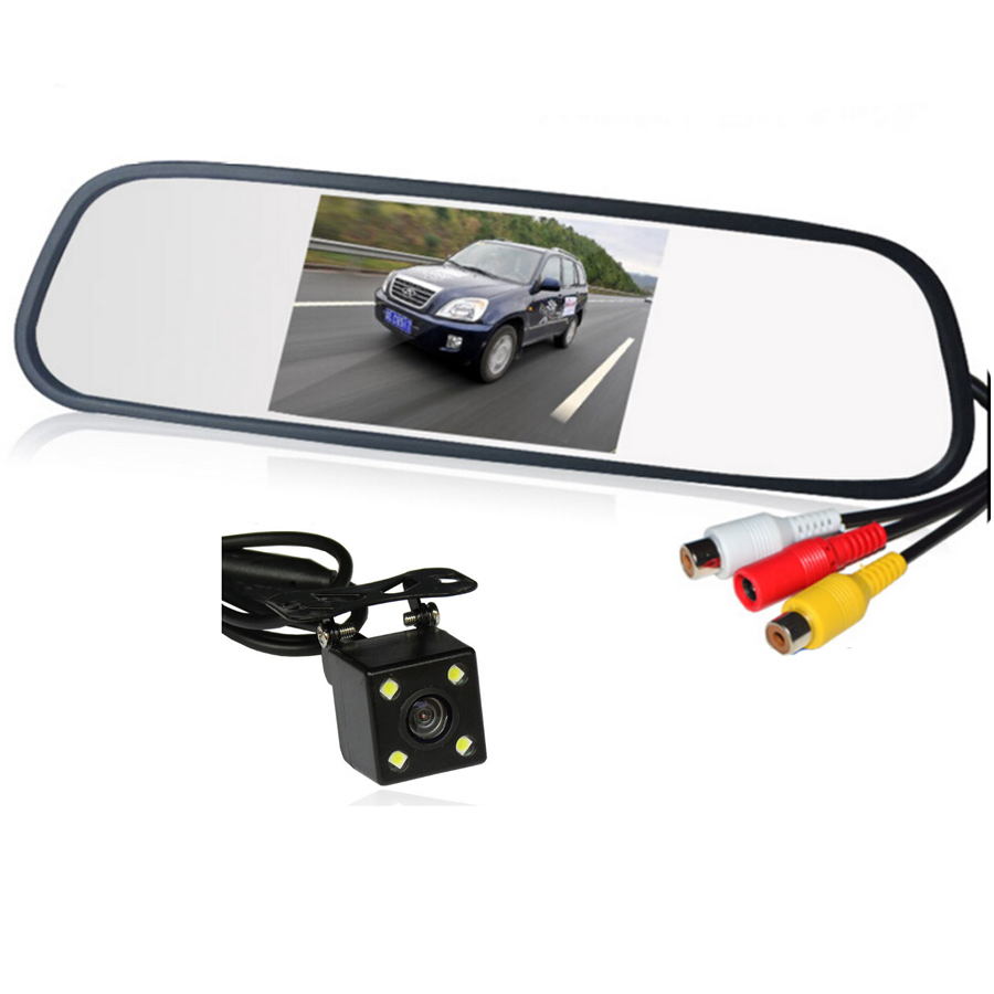 Parking Monitors System LED Night HD CCD Vision Car Rear View Camera With 4.3 inch Car Rearview Mirror Parking Monitors System LED Night HD CCD Vision Car Rear View Camera With 4.3 inch Car Rearview Mirror