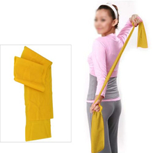 2015 Best Sale Yellow 1 5m Yoga Pilates Rubber Stretch Resistance Exercise Fitness Band