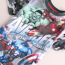 kids clothes boys t shirt lego hulk avengers hulk captain america batman iron man summer short