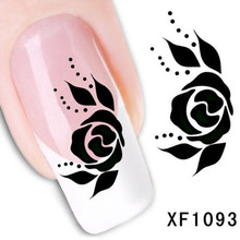 1Pcs Nail Art Water Sticker Nails Beauty Wraps Foil Polish Decals Temporary Tattoos Watermark + Free Shipping (XF1093)
