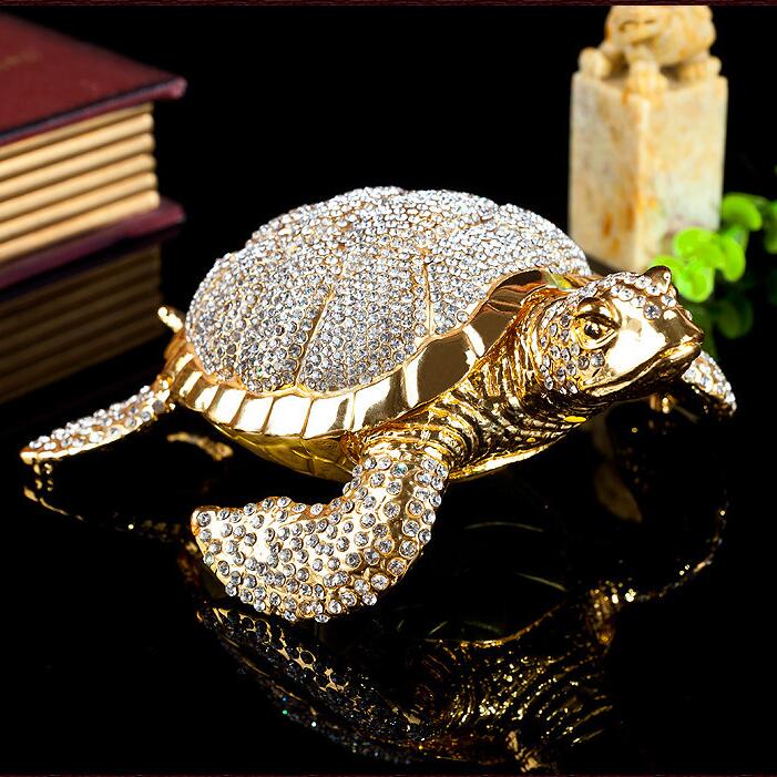 Wholesale Fengshui Crystal Tortoise Figurine Home Decoration Collect Vintage Animal Turtle 