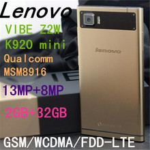 100 Original Lenovo VIBE Z2W Z2 K920 mini Android 4 4 Quad Core 2G RAM 32G