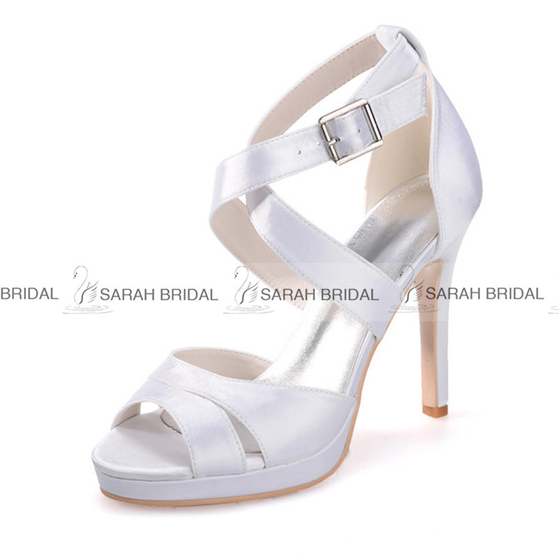 Fashion White High Heels Platform Sandals Wedding Shoes New Elegant ...