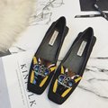 2017 Rhinestone Flats Loafers Beading Floral W Shoes Luxury Brand Designer Shoes Women Bottom Flat Heels