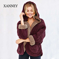 XANNEY 2016 Autumn Winter Batwing Sleeve Plus Size Loose Casual Autumn Double Size Coat Outwear Lamb