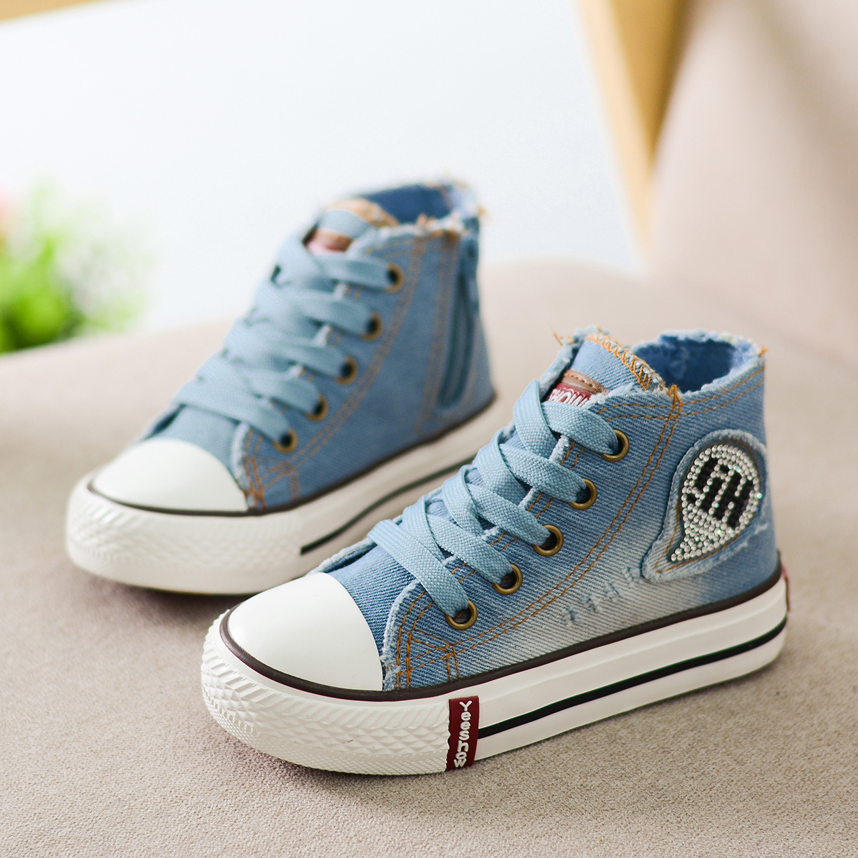 High Top Children Canvas Shoes 2016 Spring New Arrival Kids Brand Shoes