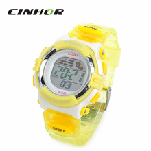 K-sport F45 brillante colorido del cabrito de goma del reloj del deporte pulsera de silicona de cuarzo Digital resistente al agua reloj de pulsera – amarillo ( 1 x 626 )