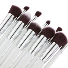 Hot 10Pcs Pro Makeup Blush Eyeshadow Blending Set Concealer Cosmetic Brush Tool Eyeliner Lip Brushes