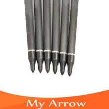 Wholesale 6pcs lot Replaceable Arrowhead 30 Length Carbon Arrow 500 Spine Hunting Or Practice Archery For