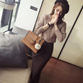 2016 new women s package mail handmade crochet knitting solid color sweater plus long paragraph package