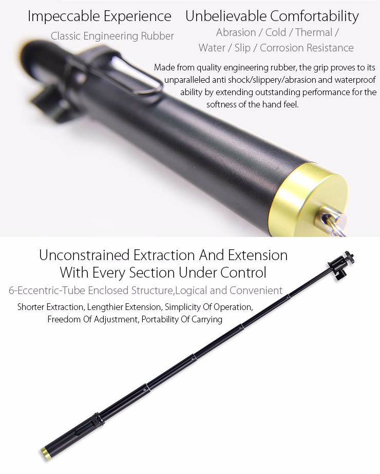 Original Xiaomi Alluminum Alloy Self Timer Monopod Selfie Stick For Xiaomi Yi Action Camera 188084 14