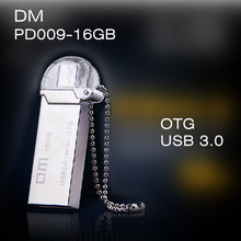 DM PD009 OTG USB 3.0 100% 16GB USB Flash Drives OTG Smartphone Pen Drive Micro USB Metal waterproof USB Stick Free shipping