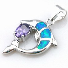 opal jewelry with cz stone;fashion opal pendant Mexican fire opal pendant The latest fashions OP265A