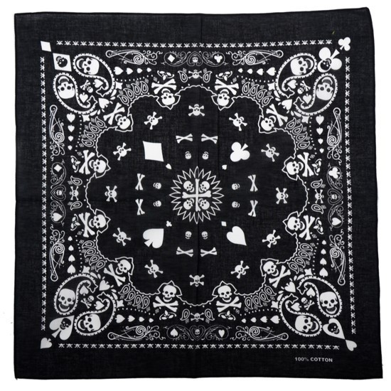 Dark-Grey-Flag-Skull-Stars-Bandana-Headwear-Hair-Bands-Scarf-Neck-Wrist-Wrap-Headtie-Band