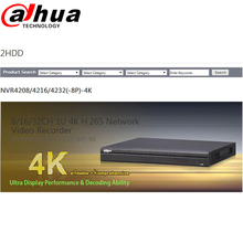 2016 New Original Dahua 8/16CH 1U 4K H.265 Network Video Recorder POE 2 SATA HDDs up to 12TB, P2P QR Code Scan & Add Up to 12Mp