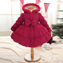 parkas girl clothing brand kid winter children outerwear coats girls jacket children’s wear cotton-padded clothes Christmas coat