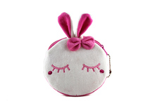 SKU1106 lovely rabbit/panda pattern corduroy change purse portable children coin purse souvenir gift coin purse