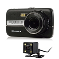 4 inch Car DVR Full HD 1080P Dual Cameras Sync Digital Video Recorder Rear View Camera
