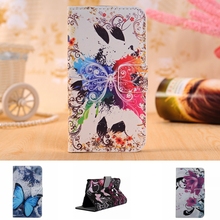 Huawei Y360 Case Butterfly red heart Pattern Leather Wallet Huawei Y3 Y3C Y336 Phone Case TPU Back Cover Flip Stand Card Holder