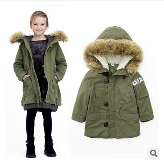 High-quality Girls Winter Coats 2015 Kids Jackets For Boys Parka Down Thick Warm Outdoor Casual Windproof Children Jackets 3-7T