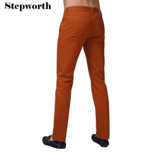 2015 New Arrival Men Candy Colors Solid Slim Fit Masculina Skinny Straight Leg Jeans Plus Size 28-36 White Blue Black Y1018