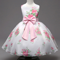 Girls clothing children floral wedding dress girl sleeveless princess dress girl fashion lace tutu dress for