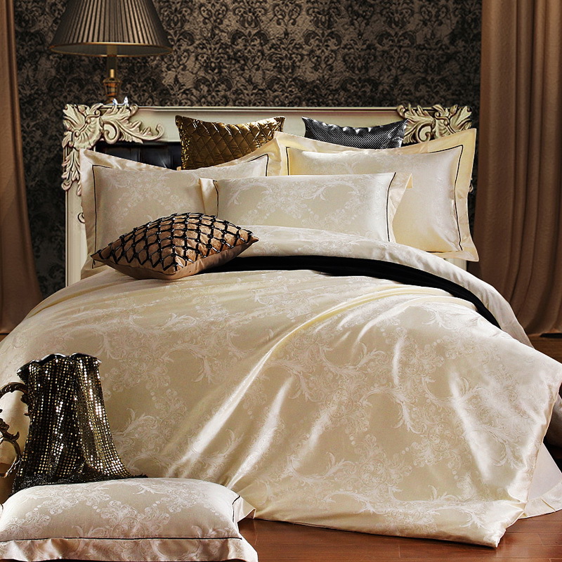 Luxury Bedding Set Jacquard For Wedding Cotton Duvet Cover Set Super