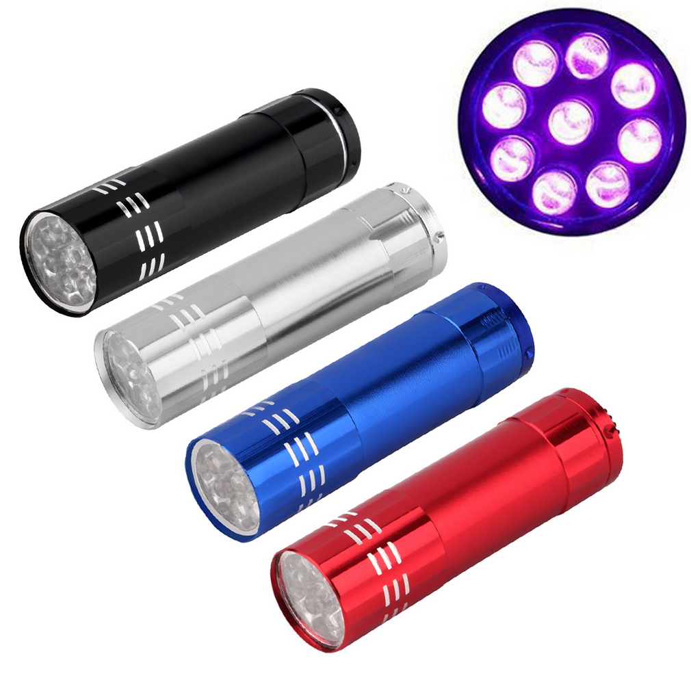 Personalized Mini Aluminium 9 LED UV Flashlight Torch New Arrival Ultra Violet Blacklight Detection Flashlight Lanterna de led