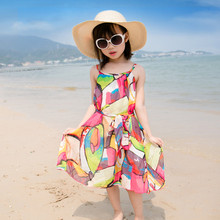 Mother Daughter Matching Dresses Family Look Bohemia Chiffon Dress Girls Long Slip Dress Family Matching Outfits For Women Girls