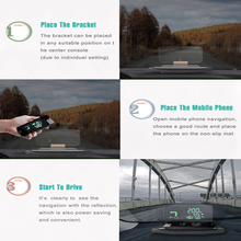 Universal Mobile GPS Navigation Bracket HUD Head Up Display For Smart Phone Car Mount Stand Phone