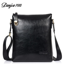 DANJUE Genuine Leather Shoulder Cross Body Bags Natural Cowhide Men Anti Theft Lock Buckle Messenger Bags