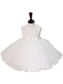 BABY WOW Princess white flower girl dresses for weddings infantis menina 1 year birthday dress baby