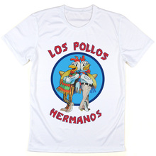 Brand Quality Breaking Bad LOS POLLOS HERMANOS T Shirt Tees Distressed Walter White Heisenberg AMC TV Show T-shirt Tops For Men