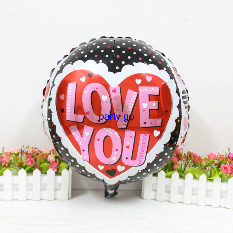Aluminum film foil balloon 50pcs 18 inch love balloon i love you balloon love Valentine's wedding balloon decoration