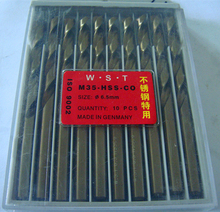 6.5 MM Cobalt broca derecho Shank fresa espiral bit 10 unids = 1 lote M35 materiales