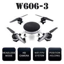 Free shipping W606 3 U FLY 4CH 2 4G 2MP WIFI 3D Roll Quadcopter LED font
