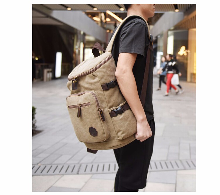 High capacity Vintage Backpack Fashion High quality boy school bag Casual Travel Bags men Canvas Backpack (26)