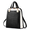 Fashion ladies PU Leather Backpacks Serpentine Women Casual Embossing School Backpack Shoulder Bag
