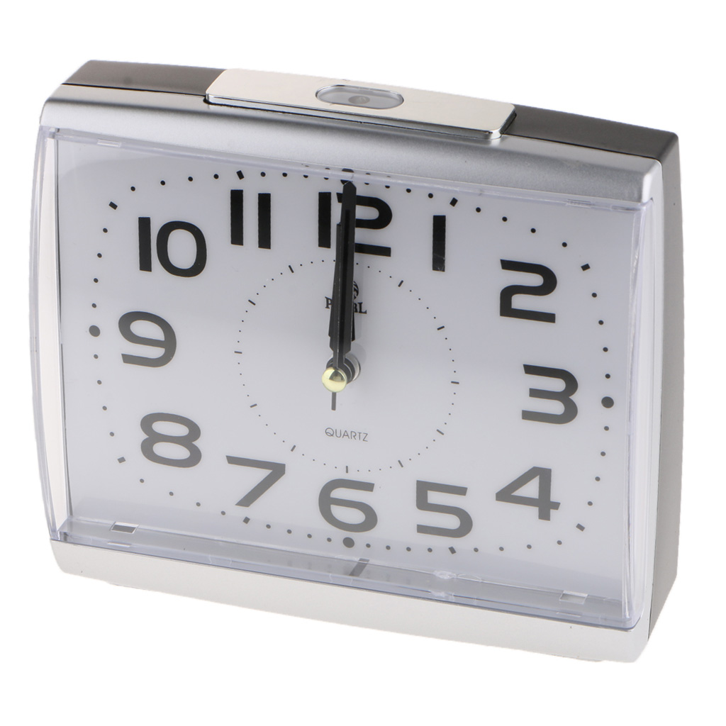 Small Portable Silent Night Analogue Alarm Clock Quartz Snooze Dorm Alarm Clock 