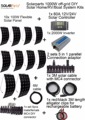 Solarparts off grid Solar System KITS 1000W flexible solar panel 1pcs 60A controller 2KW inverter 2