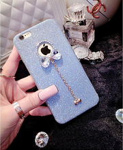 Luxury Glitter Powder With Pendant Ornaments Ultra Thin Soft TPU Phone Back Cover Case For Iphone6 6S 4.7″ For Iphone6p 6sP 5.5″