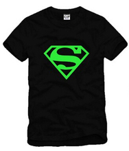 DC comics t-shirt super hero superman t shirt mens t shirt fashion 2015 hiphop nightclub street Luminous tshirt cotton tee GC122