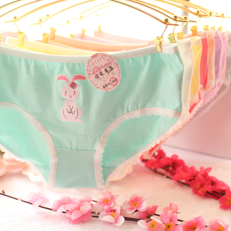 New 2016 Print Character Girls Panties Cute Rabbit Kids Underwear Girl