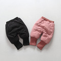 2016 winter new men and women children s clothing plus velvet warmer folder trousers Harlan pants