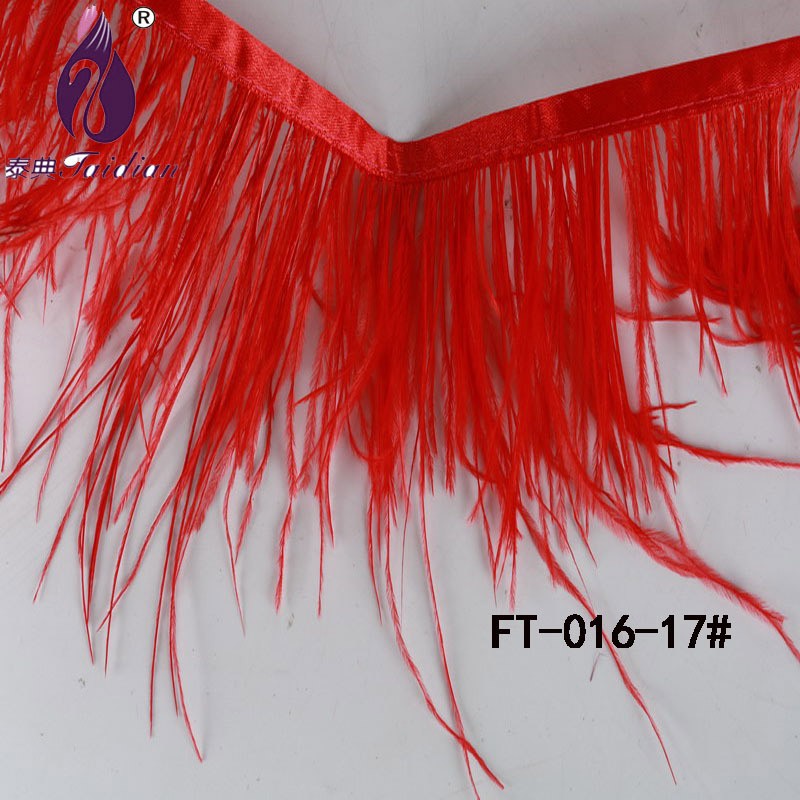 17# rooster neck hackle feather trim fringe for DIY cloth accessories rooster feather