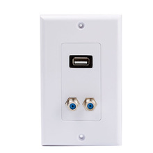 Usb 2.0 + двойной F спутниковый уолл лицевой панели панель RCA коаксиальный адаптер розетка