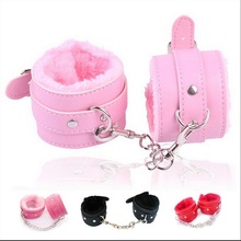 BDSM soft 1pair PU Leather Handcuffs Sex set Restraints Costume Bondage Play Sex Toy for couples fetish PlayChain SM Adult Game