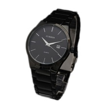Marca Curren 2015 moda diseño Simple de negocios calendario macho de la aviación reloj Casual acero inoxidable reloj del cuarzo de lujo