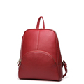2016 New Fashion Solid Color Backpack Designer Simple Korean Style PU School Bag Women Designer Plain