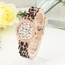 Leopard Wild Geneva Casual Womens Fashion Sexy Leopard Jelly Silicone Quartz Wristwatch